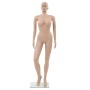 Maniquí femenino con base de vidrio beige 180 cm de vidaXL, Maniquís - Ref: Foro24-142930, Precio: 161,21 €, Descuento: %