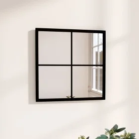 Espejo de pared metal negro 40x40 cm de vidaXL, Espejos - Ref: Foro24-342204, Precio: 41,53 €, Descuento: %