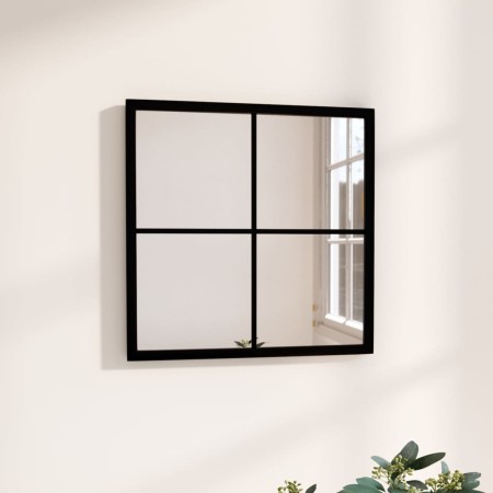 Espejo de pared metal negro 40x40 cm de vidaXL, Espejos - Ref: Foro24-342204, Precio: 42,31 €, Descuento: %