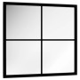 Espejo de pared metal negro 40x40 cm de vidaXL, Espejos - Ref: Foro24-342204, Precio: 42,31 €, Descuento: %