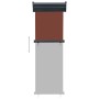Toldo lateral de balcón marrón 65x250 cm de vidaXL, Sombrillas - Ref: Foro24-48405, Precio: 44,24 €, Descuento: %