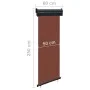 Toldo lateral de balcón marrón 65x250 cm de vidaXL, Sombrillas - Ref: Foro24-48405, Precio: 46,23 €, Descuento: %