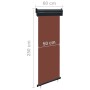 Toldo lateral de balcón marrón 65x250 cm de vidaXL, Sombrillas - Ref: Foro24-48405, Precio: 44,24 €, Descuento: %