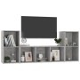 Muebles de salón 3 piezas madera de ingeniería gris hormigón en Muebles TV | Comprar online en Foru.es