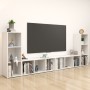 Muebles para TV 4 uds madera contrachapada blanco 107x35x37 cm en Muebles TV | Comprar online en Foru.es