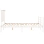 Estructura de cama con cabecero madera maciza blanco 140x190 cm de vidaXL, Camas y somieres - Ref: Foro24-3195202, Precio: 14...