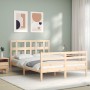 Estructura de cama con cabecero madera maciza 120x200 cm de vidaXL, Camas y somieres - Ref: Foro24-3194826, Precio: 114,79 €,...