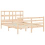 Estructura de cama con cabecero madera maciza 120x200 cm de vidaXL, Camas y somieres - Ref: Foro24-3194826, Precio: 114,79 €,...