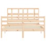 Estructura de cama con cabecero madera maciza 120x200 cm de vidaXL, Camas y somieres - Ref: Foro24-3194826, Precio: 114,79 €,...