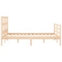Estructura de cama con cabecero madera maciza 120x200 cm de vidaXL, Camas y somieres - Ref: Foro24-3194826, Precio: 114,79 €,...