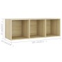 Muebles de salón 4 pzas madera ingeniería roble 107x35x37 cm en Muebles TV | Comprar online en Foru.es