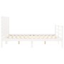 Estructura de cama con cabecero madera maciza blanco 140x200 cm de vidaXL, Camas y somieres - Ref: Foro24-3194637, Precio: 19...