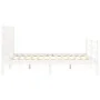 White solid wood bed frame with headboard 140x200 cm by vidaXL, Beds and slatted bases - Ref: Foro24-3194637, Price: 193,35 €...
