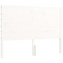 Estructura de cama con cabecero madera maciza blanco 140x200 cm de vidaXL, Camas y somieres - Ref: Foro24-3194637, Precio: 19...