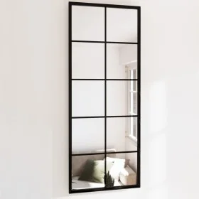 Black metal wall mirror 100x40 cm by vidaXL, Mirrors - Ref: Foro24-342208, Price: 67,35 €, Discount: %