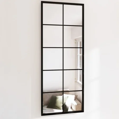 Black metal wall mirror 100x40 cm by vidaXL, Mirrors - Ref: Foro24-342208, Price: 67,35 €, Discount: %
