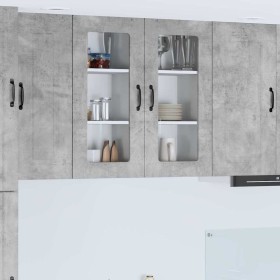 Mueble de Cocina Kalmar 2 pcs Gris Concreto 40 x 31 x 80 cm en Armarios de cocina | Comprar online en Foru.es