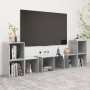 Muebles de salón 6 piezas madera de ingeniería gris hormigón en Muebles TV | Comprar online en Foru.es