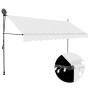 Toldo manual retráctil con LED crema 400 cm en Toldos | Comprar online en Foru.es