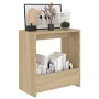 Mesa auxiliar de madera contrachapada roble Sonoma 50x26x50 cm de vidaXL, Mesas auxiliares - Ref: Foro24-806690, Precio: 28,1...