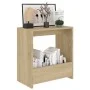Mesa auxiliar de madera contrachapada roble Sonoma 50x26x50 cm de vidaXL, Mesas auxiliares - Ref: Foro24-806690, Precio: 27,7...