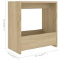 Mesa auxiliar de madera contrachapada roble Sonoma 50x26x50 cm de vidaXL, Mesas auxiliares - Ref: Foro24-806690, Precio: 28,1...