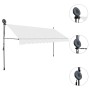 Toldo manual retráctil con LED crema 400 cm en Toldos | Comprar online en Foru.es