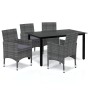Juego muebles jardín 5 pzas con cojines ratán sintético gris de vidaXL, Conjuntos de jardín - Ref: Foro24-3094981, Precio: 37...