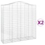 Cestas de gaviones 2 uds forma de arco hierro 200x50x200/220 cm de vidaXL, Maceteros y jardineras - Ref: Foro24-3145745, Prec...