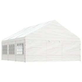 Cenador con techo polietileno blanco 6,69x5,88x3,75 m de vidaXL, Carpas y cenadores - Ref: Foro24-3155495, Precio: 566,81 €, ...