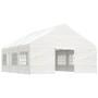 Cenador con techo polietileno blanco 6,69x5,88x3,75 m de vidaXL, Carpas y cenadores - Ref: Foro24-3155495, Precio: 519,51 €, ...