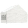 Cenador con techo polietileno blanco 6,69x5,88x3,75 m de vidaXL, Carpas y cenadores - Ref: Foro24-3155495, Precio: 519,51 €, ...