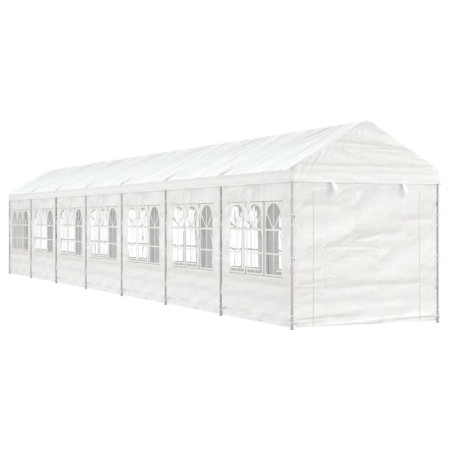 Cenador con techo polietileno blanco 15,61x2,28x2,69 m de vidaXL, Carpas y cenadores - Ref: Foro24-3155483, Precio: 600,85 €,...