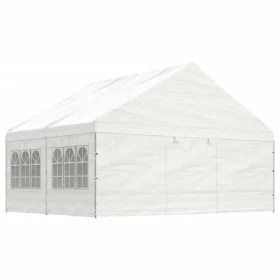Cenador con techo polietileno blanco 4,46x5,88x3,75 m de vidaXL, Carpas y cenadores - Ref: Foro24-3155494, Precio: 416,46 €, ...