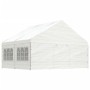 Cenador con techo polietileno blanco 4,46x5,88x3,75 m de vidaXL, Carpas y cenadores - Ref: Foro24-3155494, Precio: 390,21 €, ...