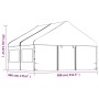Cenador con techo polietileno blanco 4,46x5,88x3,75 m de vidaXL, Carpas y cenadores - Ref: Foro24-3155494, Precio: 390,21 €, ...