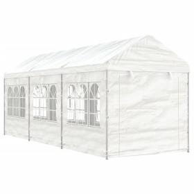 Cenador con techo polietileno blanco 6,69x2,28x2,69 m de vidaXL, Carpas y cenadores - Ref: Foro24-3155479, Precio: 306,02 €, ...