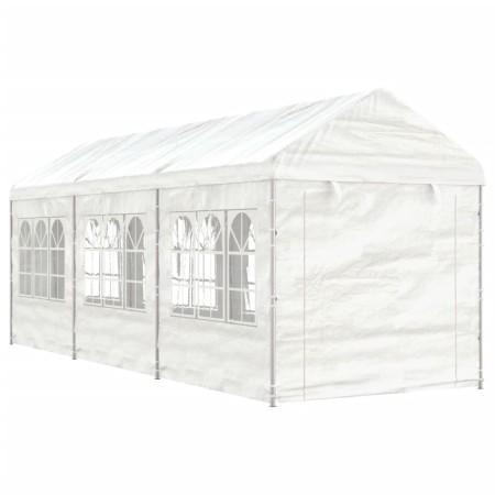 Cenador con techo polietileno blanco 6,69x2,28x2,69 m de vidaXL, Carpas y cenadores - Ref: Foro24-3155479, Precio: 306,02 €, ...