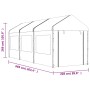 Cenador con techo polietileno blanco 6,69x2,28x2,69 m de vidaXL, Carpas y cenadores - Ref: Foro24-3155479, Precio: 306,02 €, ...