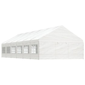 Cenador con techo polietileno blanco 13,38x5,88x3,75 m de vidaXL, Carpas y cenadores - Ref: Foro24-3155498, Precio: 965,18 €,...