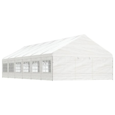 Cenador con techo polietileno blanco 13,38x5,88x3,75 m de vidaXL, Carpas y cenadores - Ref: Foro24-3155498, Precio: 965,18 €,...