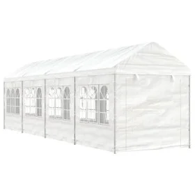 Cenador con techo polietileno blanco 8,92x2,28x2,69 m de vidaXL, Carpas y cenadores - Ref: Foro24-3155480, Precio: 376,44 €, ...