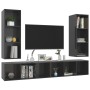 Muebles de salón de pared 4 pzas madera ingeniería gris brillo de vidaXL, Muebles TV - Ref: Foro24-3079888, Precio: 195,72 €,...