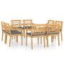 Sillas Batavia con cojines 8 unidades madera maciza de teca de vidaXL, Sillas de jardín - Ref: Foro24-3087059, Precio: 993,51...