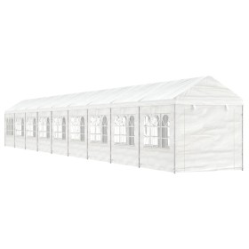 Cenador con techo polietileno blanco 20,07x2,28x2,69 m de vidaXL, Carpas y cenadores - Ref: Foro24-3155485, Precio: 783,64 €,...