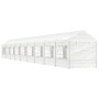 Cenador con techo polietileno blanco 20,07x2,28x2,69 m de vidaXL, Carpas y cenadores - Ref: Foro24-3155485, Precio: 783,64 €,...