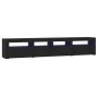 Mueble de TV con luces LED Negro 210x35x40 cm de vidaXL, Muebles TV - Ref: Foro24-3152731, Precio: 184,03 €, Descuento: %