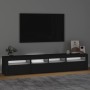 Mueble de TV con luces LED Negro 210x35x40 cm de vidaXL, Muebles TV - Ref: Foro24-3152731, Precio: 176,07 €, Descuento: %