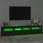Mueble de TV con luces LED Negro 210x35x40 cm de vidaXL, Muebles TV - Ref: Foro24-3152731, Precio: 184,03 €, Descuento: %