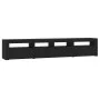 Mueble de TV con luces LED Negro 210x35x40 cm de vidaXL, Muebles TV - Ref: Foro24-3152731, Precio: 184,03 €, Descuento: %
